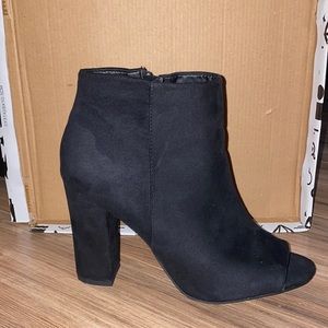 Open toe booties
